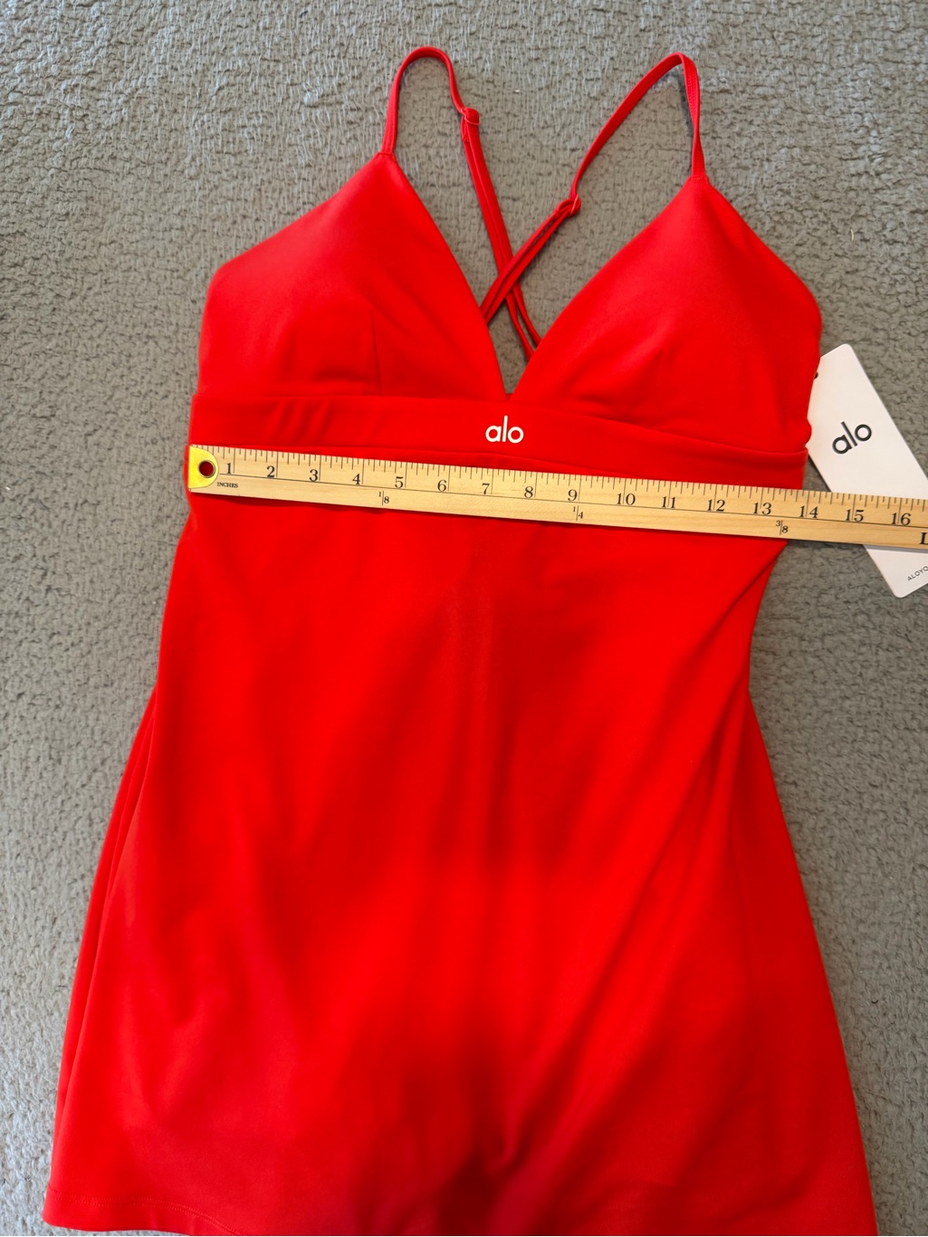 Alo Airbrush Splendor Dress Color Bright Red Size L — image 5 of 7